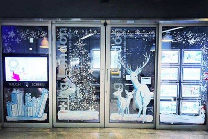 It's December! Can your office match this stunning Christmas window?