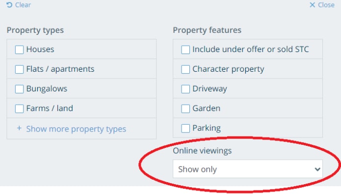 OnTheMarket’s new filter prioritises online viewing options