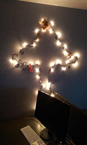 christmas tree sillouette christmas lights
