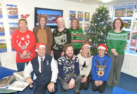 Chritmas jumpers in the office