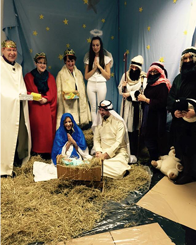 nativity scene full grown adults 