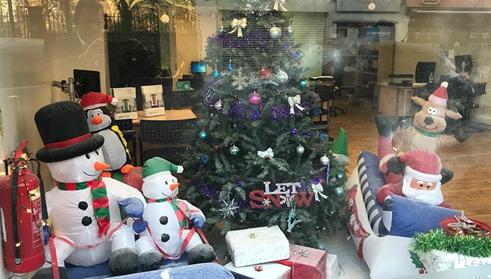 Christmas agency offices - we've a dog contest and terrific trees