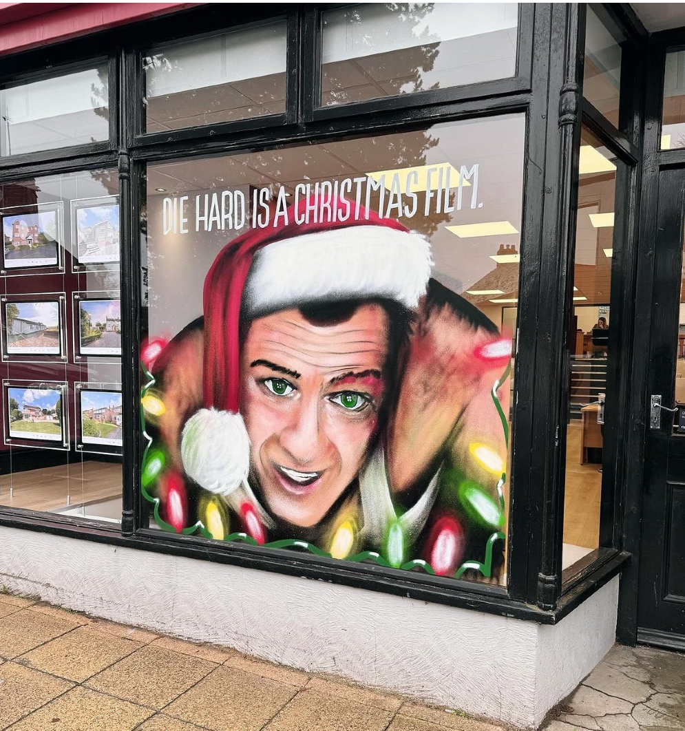 Yippee kay yay! Agent reveals Die Hard-themed Christmas window display