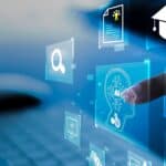 Interactive digital learning tools and AI technology in education.